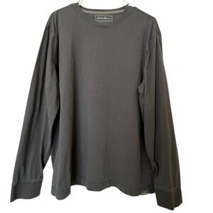 Eddie Bauer Men's Charcoal Long Sleeve Tee